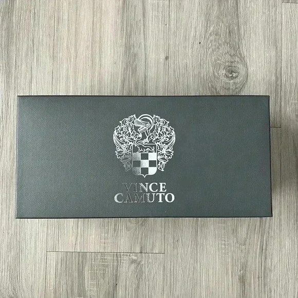 NIB Vince Camuto Leather Woven Square Toe Slide Sandals ,Arissa, Orange 8.5 M - Picture 6 of 6